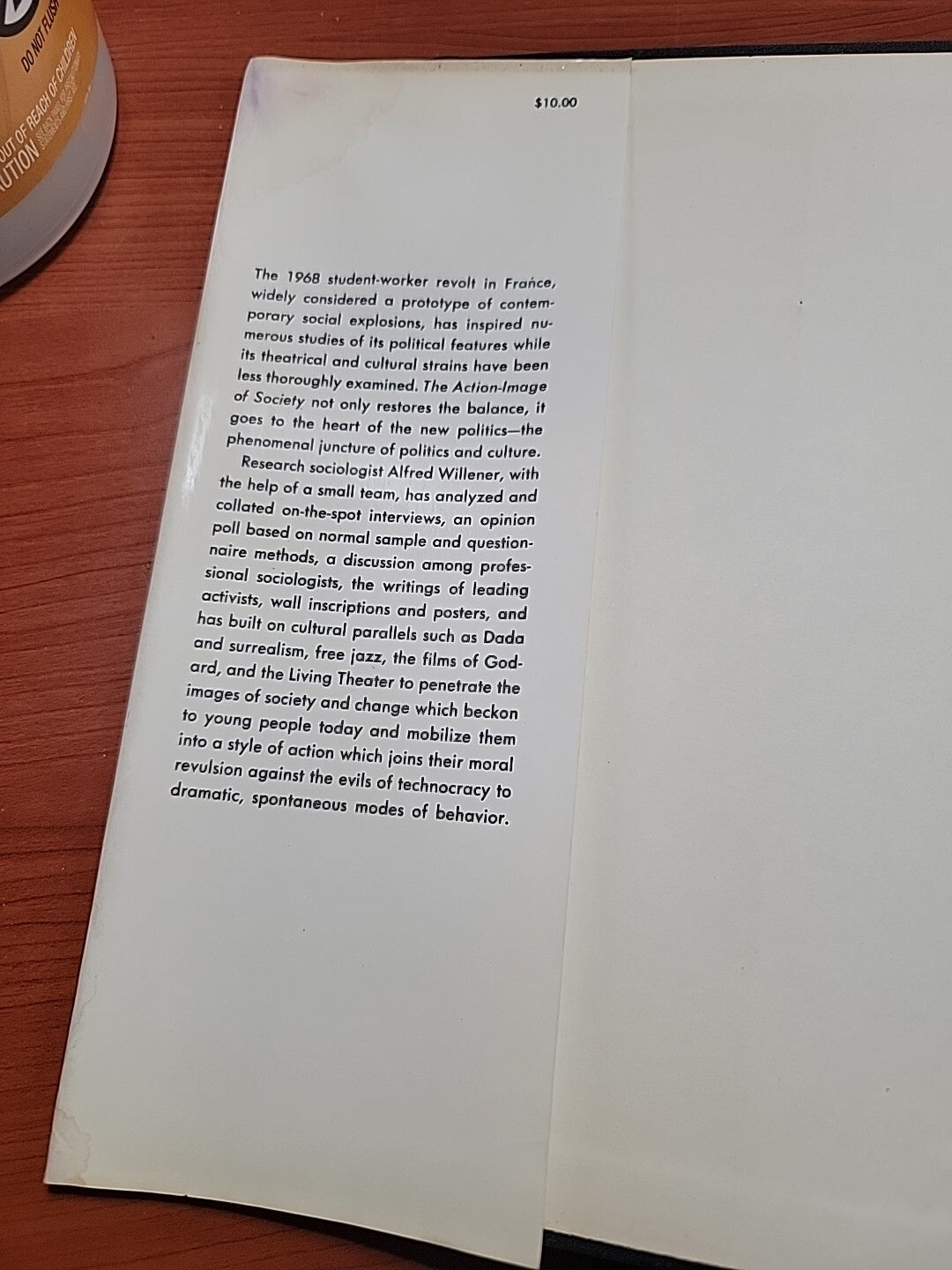1968 France Student Revolt Sociology Book The Action-Image Of Society Willener